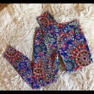 L Amour Multicolor pants denim legging stretch 7